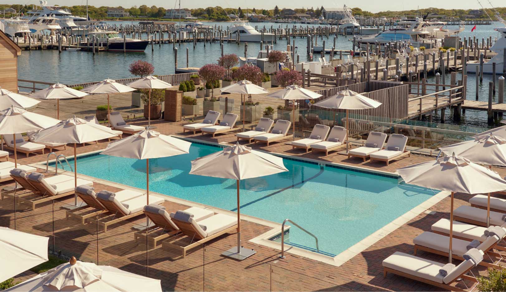 Image of umbrellas at Montauk Yacht Club